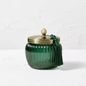 Opalhouse Green Glass Jar with Gold Lid